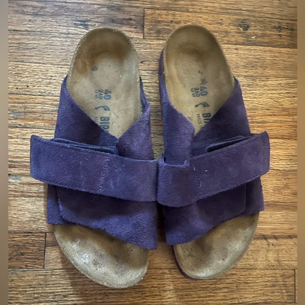 Birkenstock Kyoto Purple Suede sandals size 40 vguc